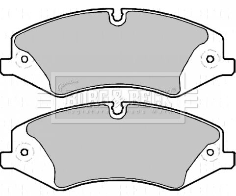 BORG & BECK Комплект тормозных колодок, дисковый тормоз BBP2217